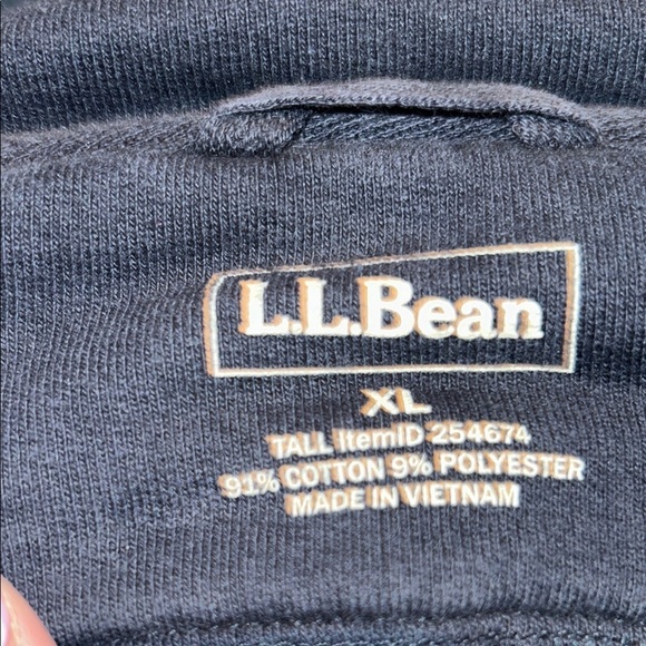 L.L. Bean Navy blue  Zip Up Sweater with High Collar - Picture 2 of 6